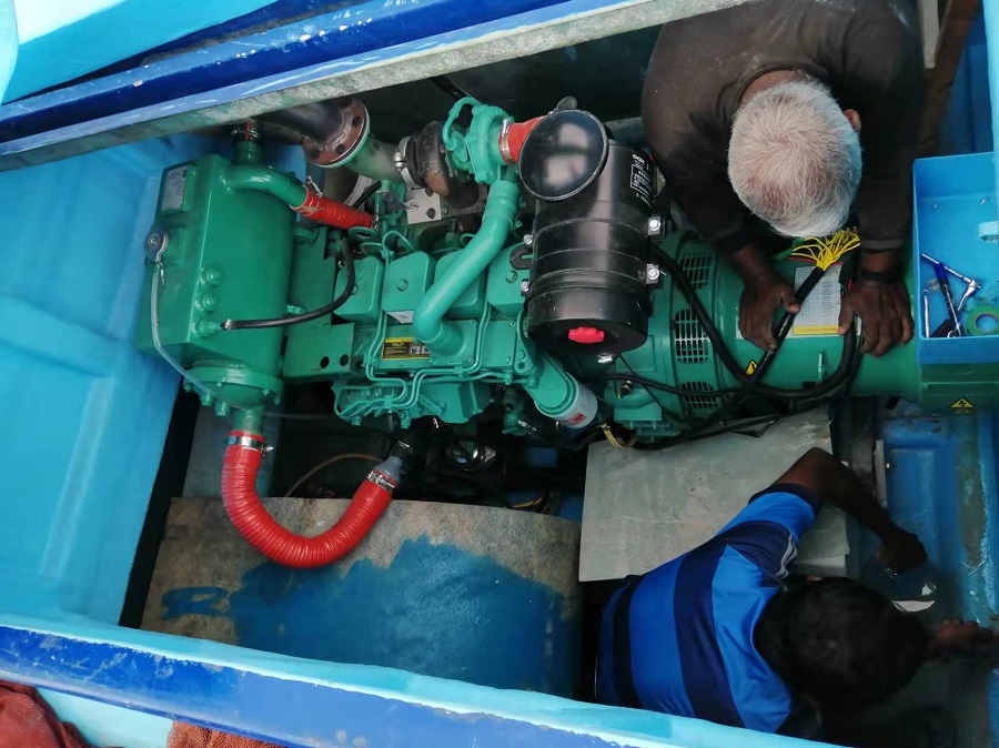 Un ensemble de 30kW Cummins Marine Genset a été installé avec succès aux Maldives
